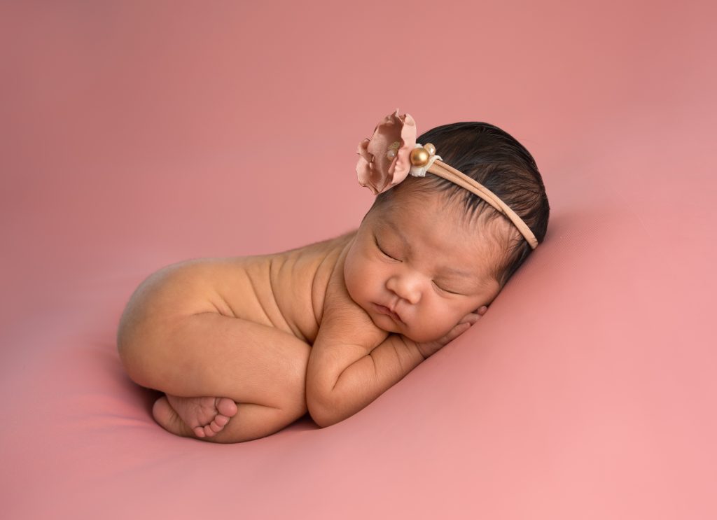 Newborn Portrait Baby Girl in Pink by Lin Ellen Studios serving Philadelphia