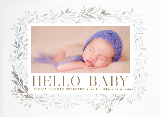 custom birth announcement for newborn by Lin Ellen Studios
