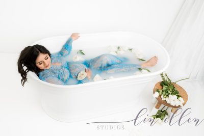 South Jersey Photographer Lin Ellen Studios for Maternity Milk Bath Photo Sessions